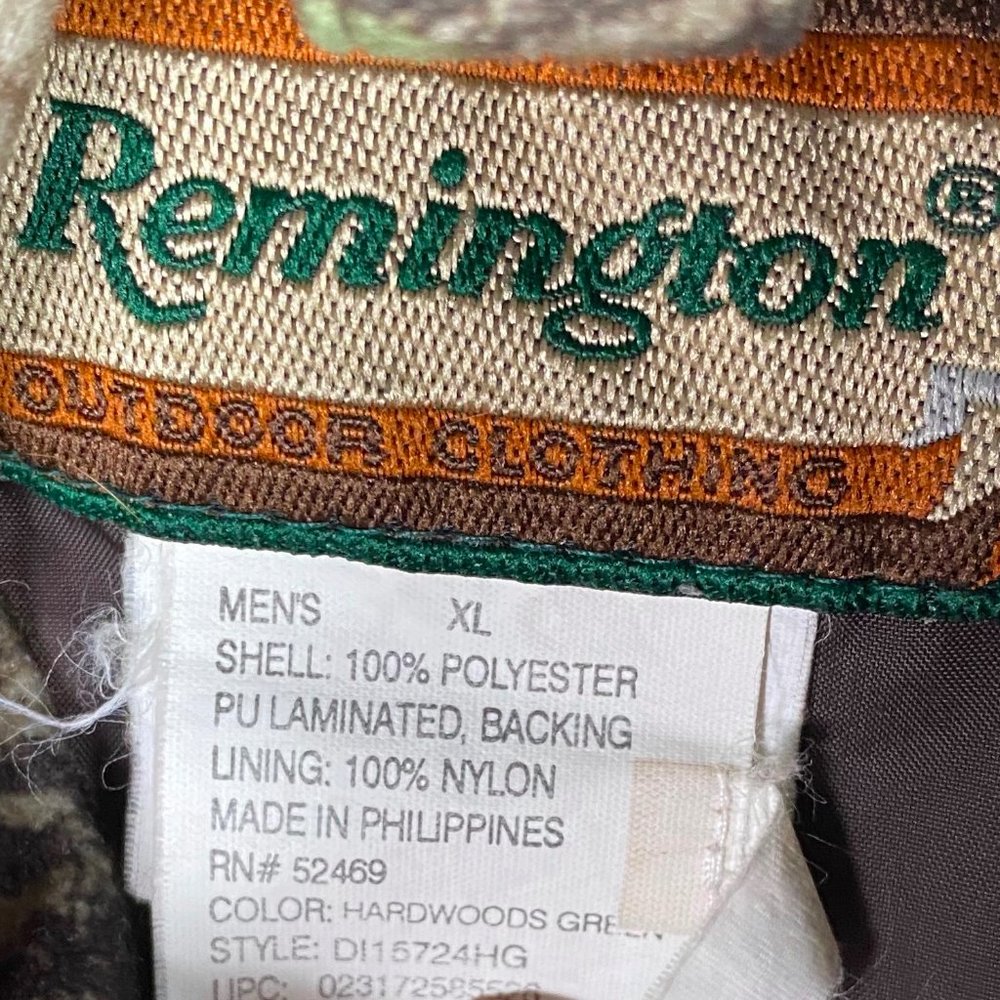 Remington Mossy Oak Jacket Coat Mens XL Camouflage Hunting Outdoors - Picture 5 of 5